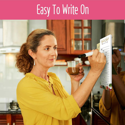 Hebayy 100 Sheets Grocery List Notepad, Magnetic Food&Shit Funny Shopping List for Refrigerator (3" x 8")