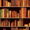 Mid Century Wallpaper Peel and Stick School Library Antique Bookshelf Bookcase Wallpaper