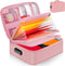 Noiposi Document Organizer, 5200? Heat Insulated, Waterproof Fireproof Document Box for Important Files, Pink