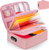 Noiposi Document Organizer, 5200? Heat Insulated, Waterproof Fireproof Document Box for Important Files, Pink