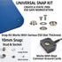 Alphastat Table Mat Grounding Kit - Universal Snap Kit with 15' 1 Meg Male Low Profile Ground Cord