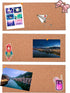 SUNGIFT Cork Bulletin Board 1/2" Thick 6 Pack Frameless Cork Tiles 17 x 8 Inch with 50 PCS Pushpins