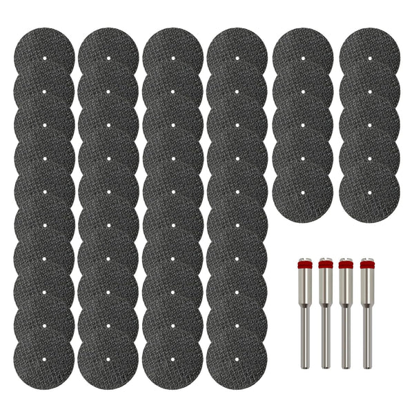 50 Pcs Rotary Tool Cut Off Wheels 1-1/4'' Fiberglass Reinforced Cutting Wheel Discs with 4 Pcs Mandrels