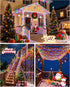 Waterproof,13 118Ft 300LED Solar Christmas Lights Outdoor Modes Solar Powered String Lights for Tree Outside Garden