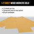 Dura-Gold Premium 1/2 Sheet Gold Sandpaper, 80 Grit (Box of 12) for Woodworking
