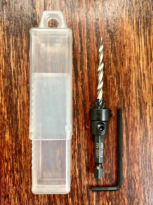 Adjustable Wood Countersink Drill Bit #8 (11/64") with Tapered Bit for Woodworking