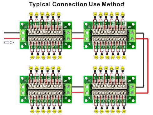 16Amp AC/DC 2x12 Position Terminal Block Distribution Module