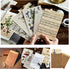 MUMULULU Set Vintage Style Postcard and Envelope Floral Retro Plant Butterfly Vintage Memories Letter Plant Music
