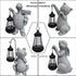 VIOYOUNS 2Pack Replacement(5.5x3) Mini Solar Lantern Lights Replacement - Garden Decor Outdoor Lighting Decorative