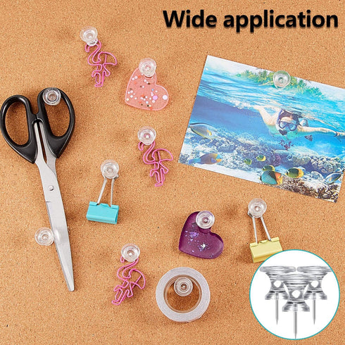 Outus 100 Pcs Giant Push Pins Large Thumb Tacks Plastic Heads 1 Inch Jumbo Push Pins for Office School Cork Board