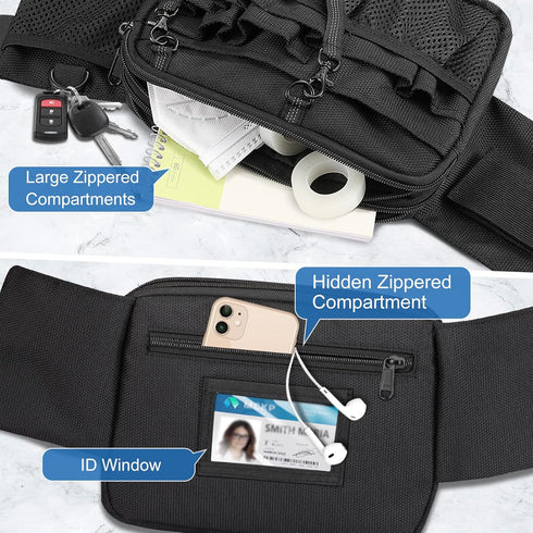 Pack Pack SITHON Nurse Fanny with Tape Holder, Multi Compartment Medical Gear Pocket Nursing Organizer Belt Bag, Apron