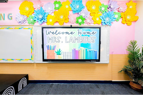 Carson Dellosa 3D Flower Bulletin Board Decorations, Blue, Purple, Green Paper Flowers for Wall Parties Classroom