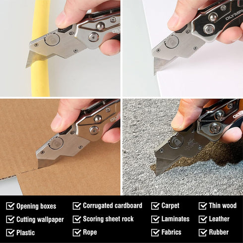 Olympia Tools 33-125 Turbofold Stainless Steel Utility Knife