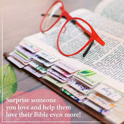 Born2Calm Bible Tabs for Women, 90 Pieces Laminated Bible Study Tools, Easy to Use Bible Book Tabs