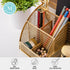 Martha Stewart Ryder Gold Mesh Metal Small Organizer for Office Accessories, Notebooks, Pen Holder and Drawer