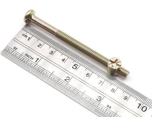 binifiMux 10-Pack M6-1.0 80mm Crib Screws, x Hex Socket Head Cap Crib Baby Bed Headboard Bolt and Nuts