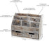 Executive Office Solutions Vintage Rustic Wooden Desk Organizer & Mail Rack - Distressed Torched Wood