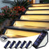 PATIOWIN 6 Pack Solar Step Lights for Outside, 24 LEDs Solar Stair