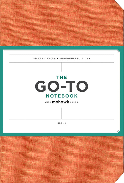 Go-to Notebook with Mohawk Paper, Persimmon Orange Blank (Simple Lined Page Notebook, Lay Flat Productivity Journal) by Chronicle Books