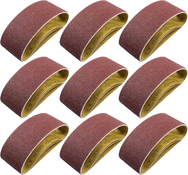 S SATC 3x18 Sanding Belts, 20PCS Belt Sander Paper Aluminum Oxide for Wood Metal Paint Sanding