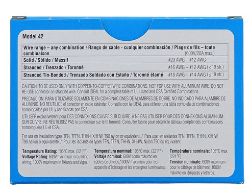 IDEAL Electrical SpliceLine 30-1042 in-Line Wire Connectors (Box of 100)