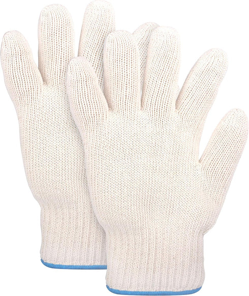 Heat Resistant Gloves, EN407 Certified, 932 F Oven Gloves, 1 Pair (2 Pieces Set), White