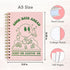 Pink Green Aesthetic Hardcover Notebooks for Work, A5 size 5.8 x 8.3 inch, Cute Notebooks for School 4 Pack, Retro Notebooks College Ruled, Cute Spiral Journal for Women, Kids Back to School Notebook by THiNKABLE