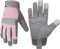 HANDLANDY Womens Work Gloves with Grip, Touch Screen Safety Driving Gloves, Utility Yard Workers Gloves Pink