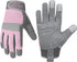 HANDLANDY Womens Work Gloves with Grip, Touch Screen Safety Driving Gloves, Utility Yard Workers Gloves Pink