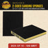120 10 4.7" 3.9" Dura-Gold Grit Double-Sided Sanding Sponges, Box of - Performance Flex x Wet or Dry Flexible Softback