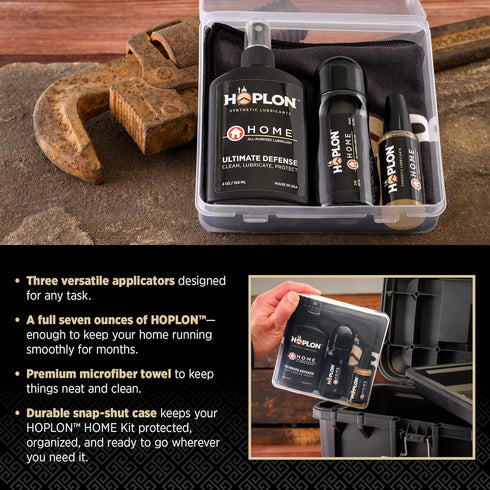 7oz HOPLON Home Premium Maintenance Kit Synthetic Ester Lubricant with Spray, Dauber & Needle, Stops Squeaks & Rust on