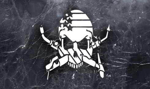 Custom Skull Welder Stencil with Stars & Stripes 5.5" x 5.5" - Patriotic Design for Industrial Crafts