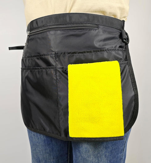 Small Size Cleaning Caddy Apron for Women, 5 Pockets, Professional Waterproof Cleaning Supplies for Housekeepers