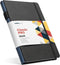 Thick Blank Journal Notebook with Unlined Pages, Deluxe 120gsm Ink Resistant Paper, 160 Pages, Black