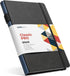 Thick Blank Journal Notebook with Unlined Pages, Deluxe 120gsm Ink Resistant Paper, 160 Pages, Black