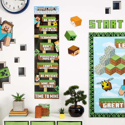Eureka Minecraft Bookmarks, 36 Pieces for Students and Teachers, 2" x 6" Each