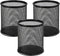 MaxGear Pen Holder, 3 Pack Pencil Holder for Desk, Premium Mesh Metal Organizer, Black, 3.7’’ Tall