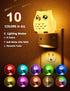 3D 3000K, 3 L LOHAS LED Night Light for Kids, Owl Night Light Plug in, Dusk to Dawn Nursery Night Lights, RGB+Soft
