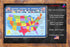 United States Map with State Flags Poster - Laminated 14x19.5 in. Educational USA Map for Kids, Classroom Decorations