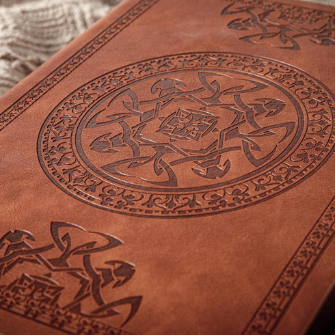CAGIE Leather Vintage Journal for Men, Soft Cover Lined Pages Notebook, 180 Lay Flat for Writing, Brown