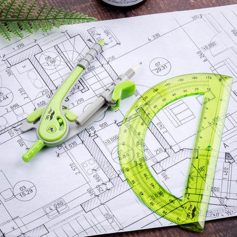 Mr. Pen Compass and Protractor Set - Geometry Kit for Math, School Supplies with Compass and Protractor