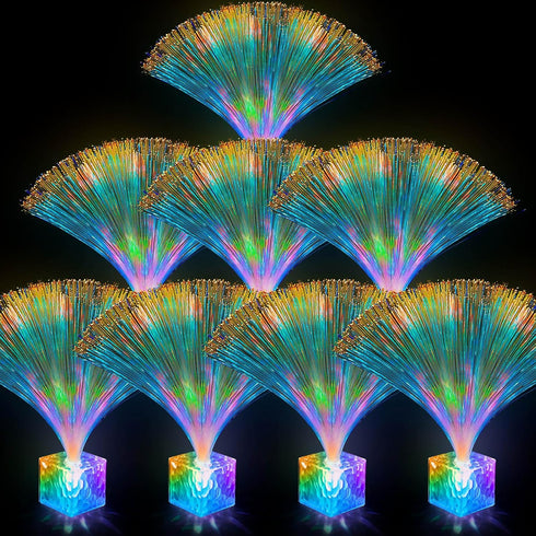 Amylove 8 Pcs Mini Fiber Optic Lamp Bulk LED Light Color Changing