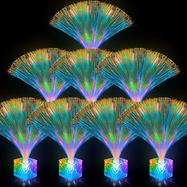 Amylove 8 Pcs Mini Fiber Optic Lamp Bulk LED Light Color Changing