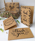 T&M Quality Designs LLC 150 10 4x6 Inch Thank You Cards with Matching Brown Kraft Envelopes and Stickers - Elegant