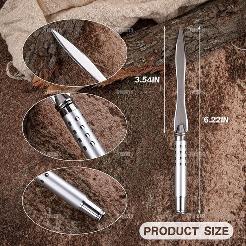 AUEAR Silver Metal Letter Opener Hand Envelope Slitter for Home Office Supplies
