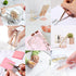 Rose Gold Office Supplies Set, Acrylic Stapler, Tape Holder, Scissors, Phone Holder, Ruler, 300 Notes & More