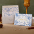 50 Pack Crisky Blue Floral Thank You Cards Gold Foil Greeting Notes Bulk with Envelopes & Stickers for Birthday, Baby