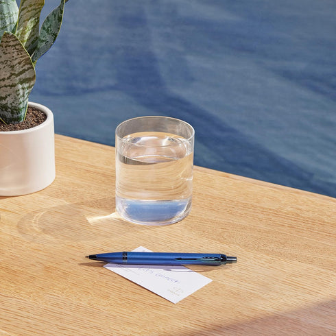 Parker IM Monochrome Ballpoint Pen, Blue Ink, Medium Point, Blue Finish and Trims, Gift Box