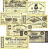 Historical Documents Set: 25 (Set Set Confederate Currency Replica Notes A, B, C, & D) - Civil War Era Currency Replica