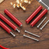 24 Pcs Round Electrical Outlet Spacers Box Extender Kit, 12 Pcs Switch and Receptacle Screws, 12 Pcs Longer Screws (Red)